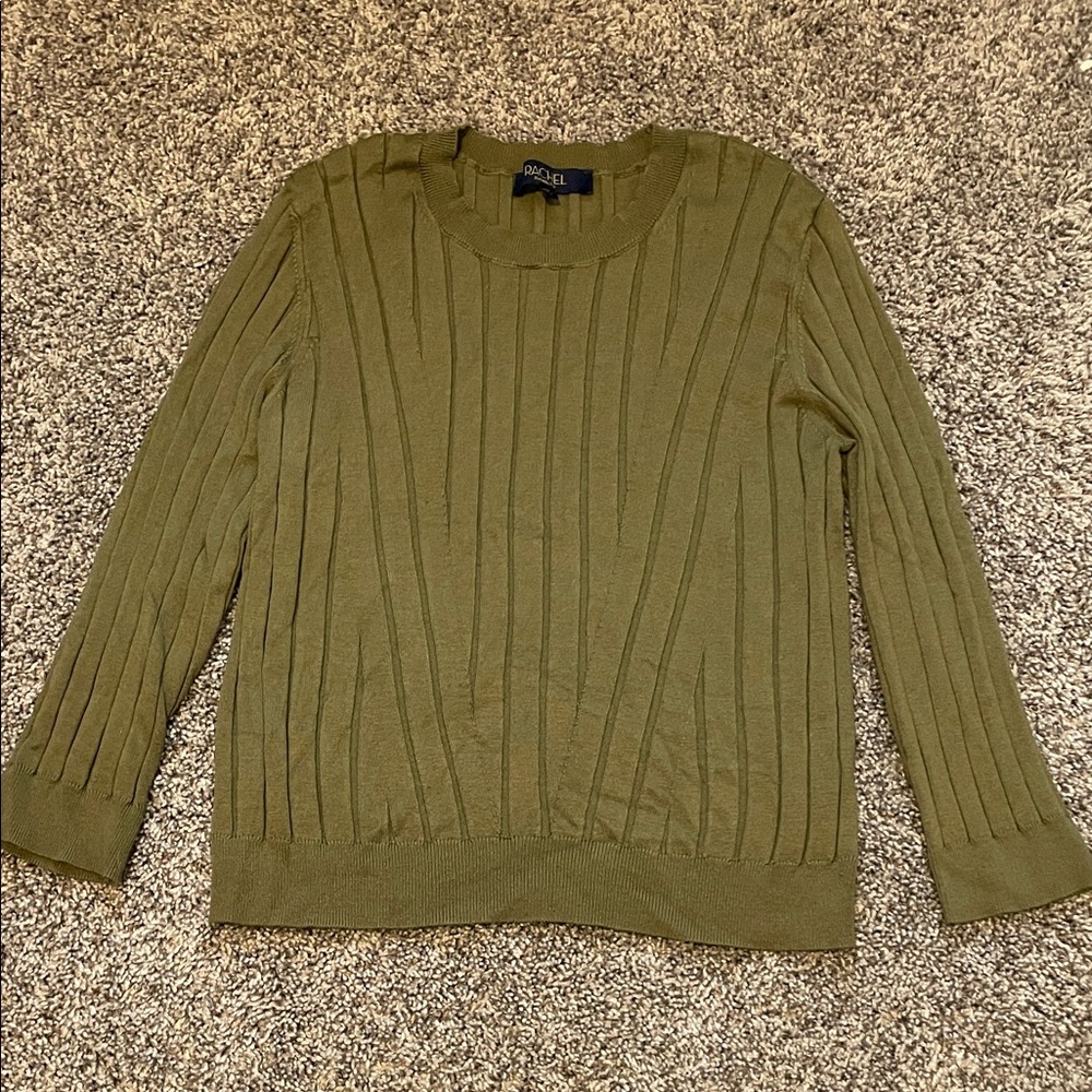 Rachel Rachel ray size large Olive Crew Neck Sweater
